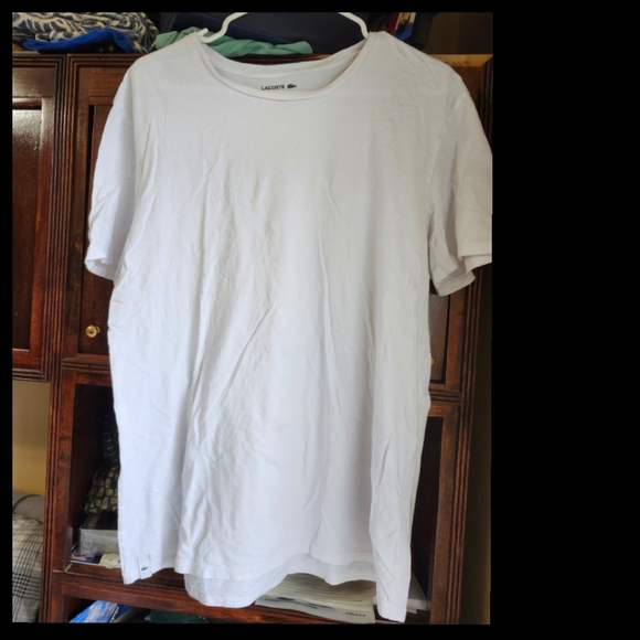 Lacoste White Undershirt Short Sleeve Tee Classic Fit Size XXL - Picture 1 of 4